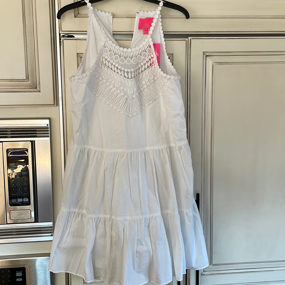 NWT Lilly Pulitzer white Britt cotton dress size 10